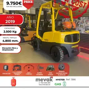 CARRETILLA ELEVADORA SEGUNDA MANO HYSTER GAS